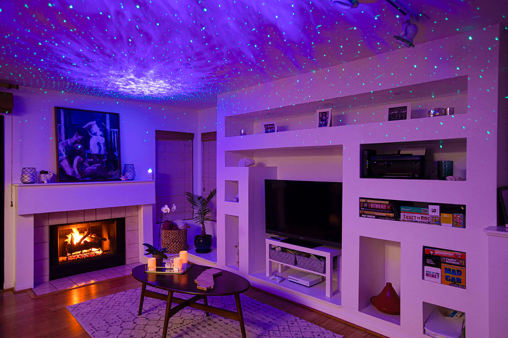 Peaceful evening setting with soft ambient lighting and calming atmosphere